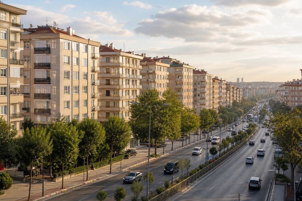 Bağcılar çilingir hizmet kapsamı için geniş cadde ve apartman görünümü